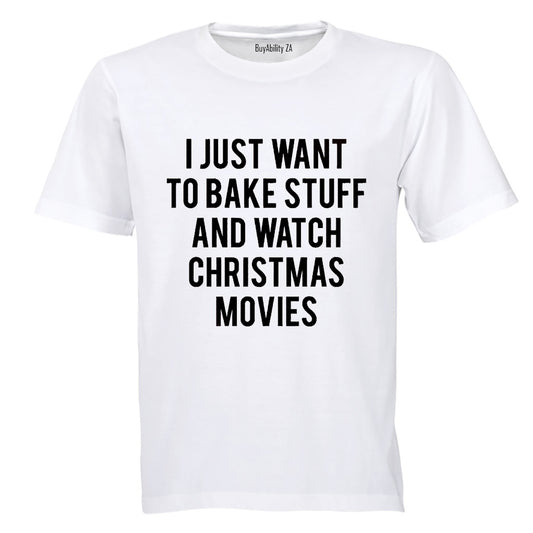 Bake Stuff & Christmas Movies - Kids T-Shirt