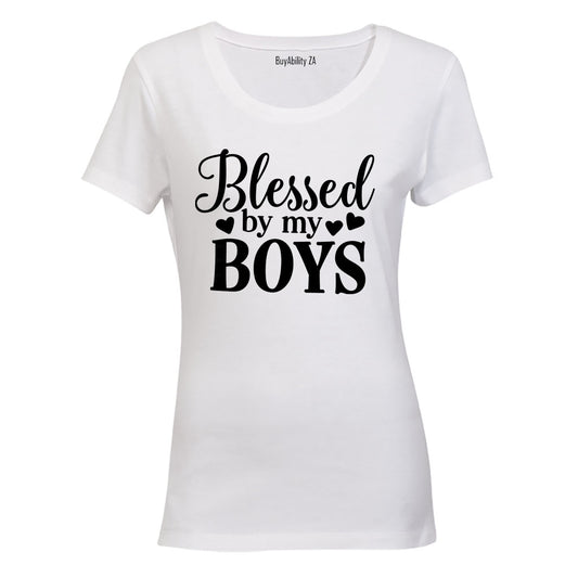 Blessed by my Boys - Ladies - T-Shirt