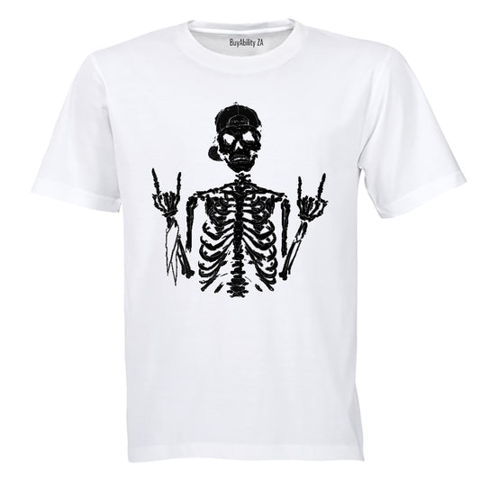 Cool Skeleton - Halloween - Adults - T-Shirt