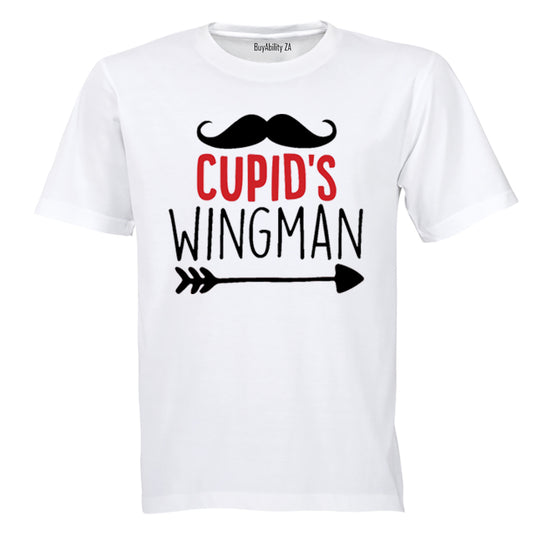 Cupid's Wingman, Mustache - Valentine - Kids T-Shirt