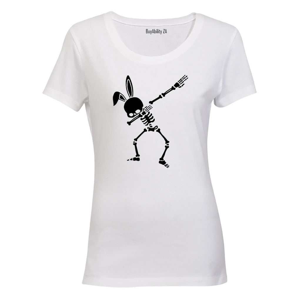 Dabbing Easter Skeleton - Ladies - T-Shirt