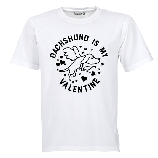 Dachshund is My Valentine - Adults - T-Shirt