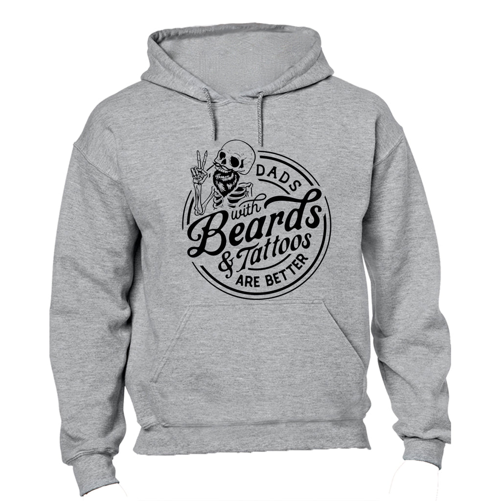 Dads - Beards and Tattoos - Hoodie - BuyAbility South Africa