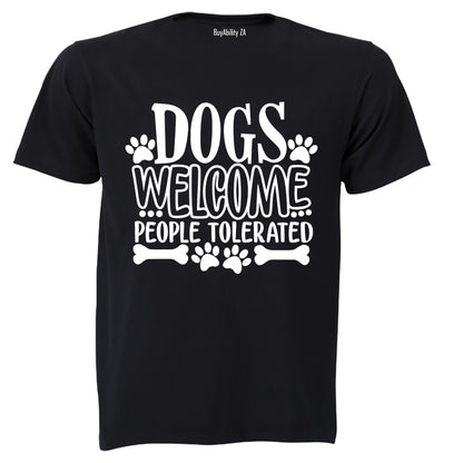 Dogs Welcome - Adults - T-Shirt