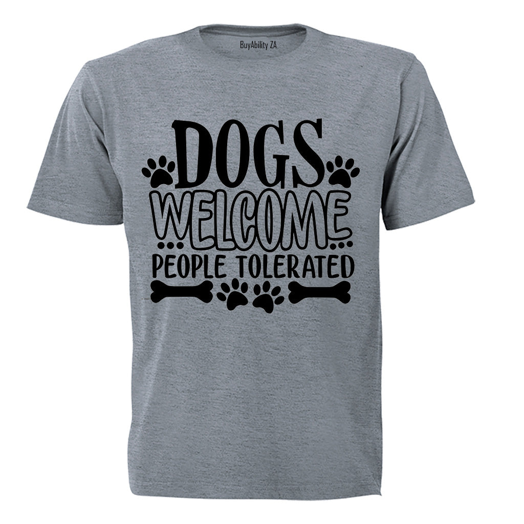 Dogs Welcome - Adults - T-Shirt