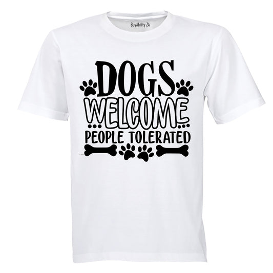 Dogs Welcome - Adults - T-Shirt