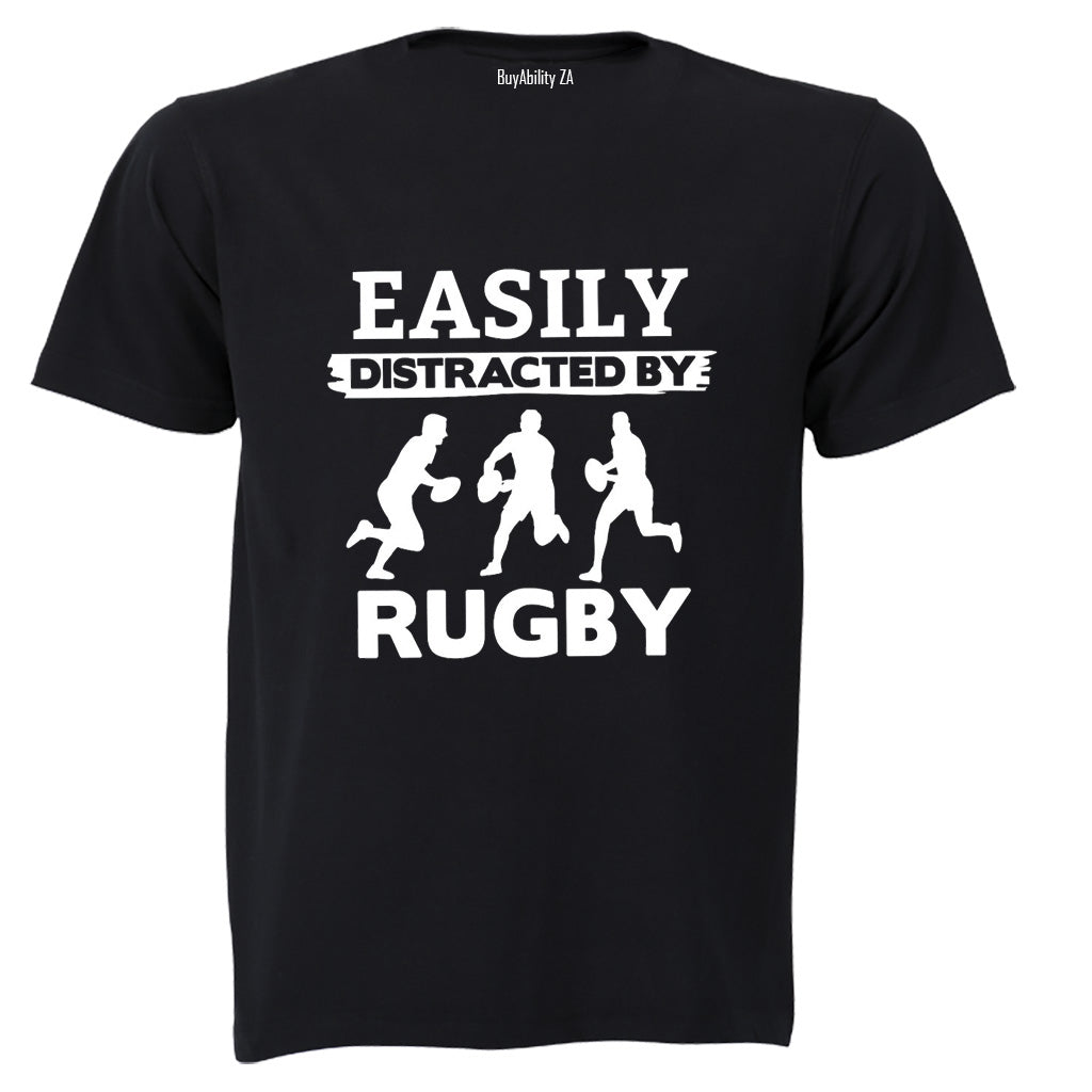 Easily Distracted by RUGBY - Kids T-Shirt