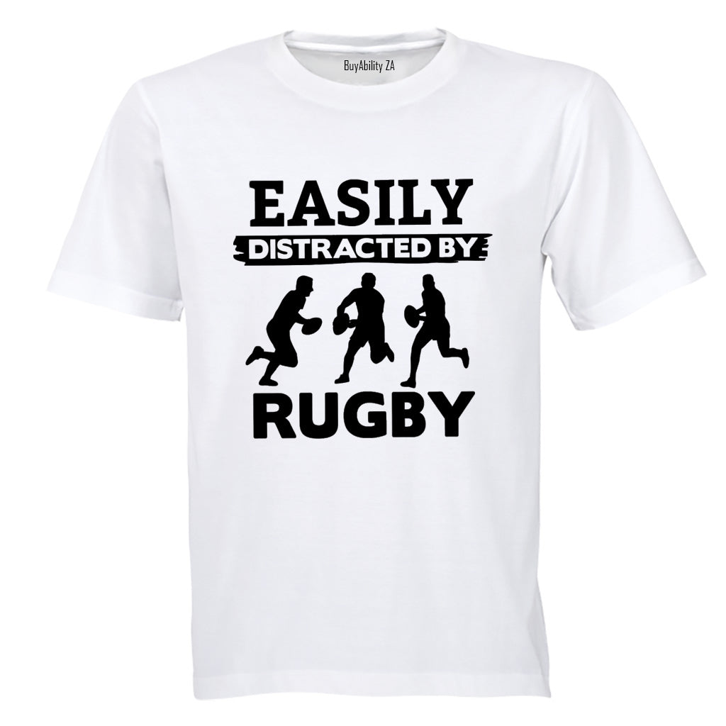 Easily Distracted by RUGBY - Kids T-Shirt