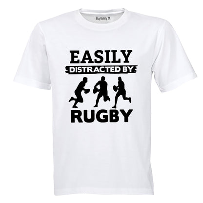 Easily Distracted by RUGBY - Kids T-Shirt