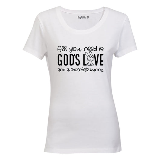 God's Love & Chocolate - Easter - Ladies - T-Shirt