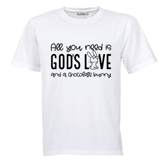 God's Love & Chocolate - Easter - Kids T-Shirt