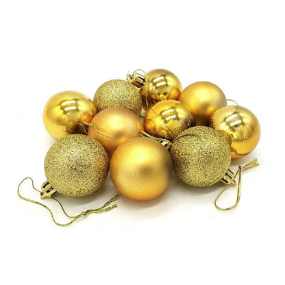 10pc Christmas Bauble - 6cm - GOLD