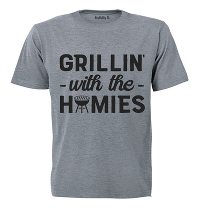 Grillin' with the Homies - Adults - T-Shirt