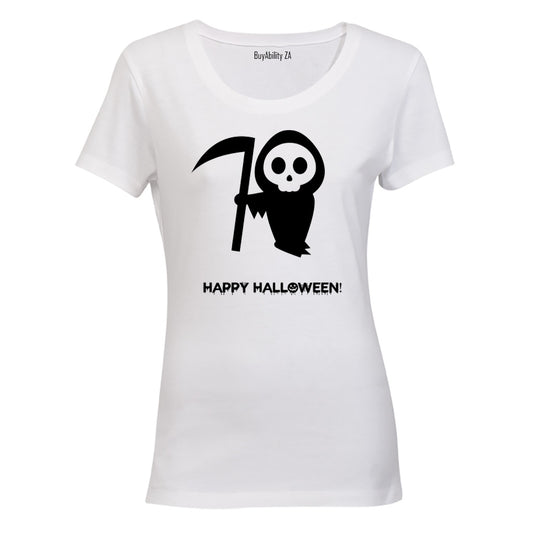 Grimm Reaper, Happy Halloween - Halloween Inspired! - Ladies - T-Shirt