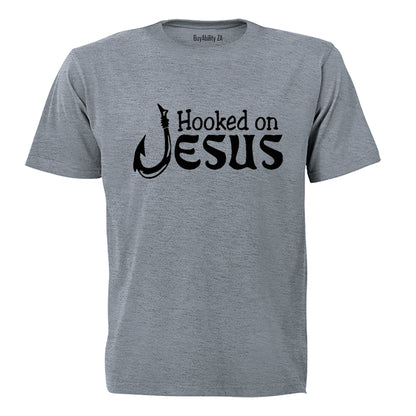 Hooked on Jesus - Adults - T-Shirt