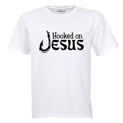 Hooked on Jesus - Adults - T-Shirt