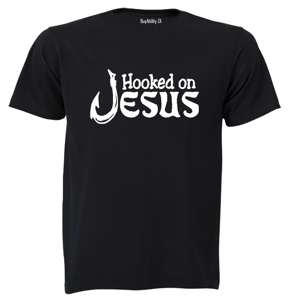 Hooked on Jesus - Adults - T-Shirt