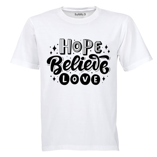 Hope. Believe. Love - Kids T-Shirt