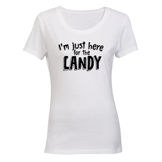 Just Here For The Candy - Halloween - Ladies - T-Shirt - BuyAbility South Africa