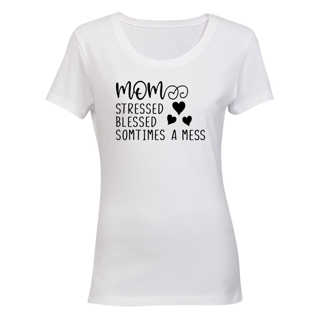 Mom - Stressed. Blessed - Ladies - T-Shirt - BuyAbility South Africa