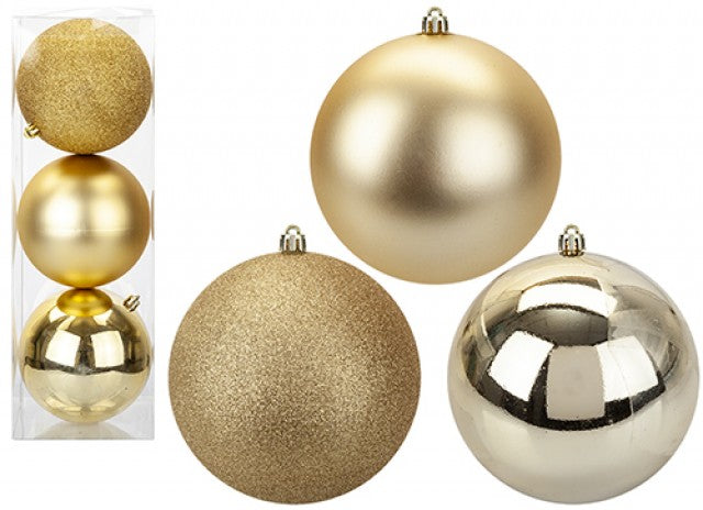 10pc Christmas Bauble - 6cm - GOLD