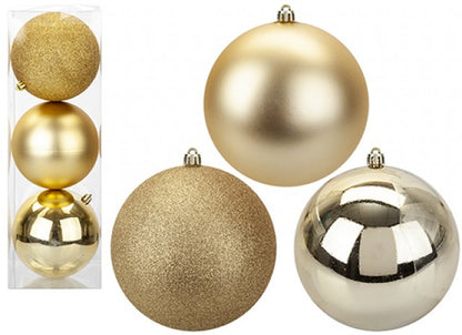 10pc Christmas Bauble - 6cm - GOLD