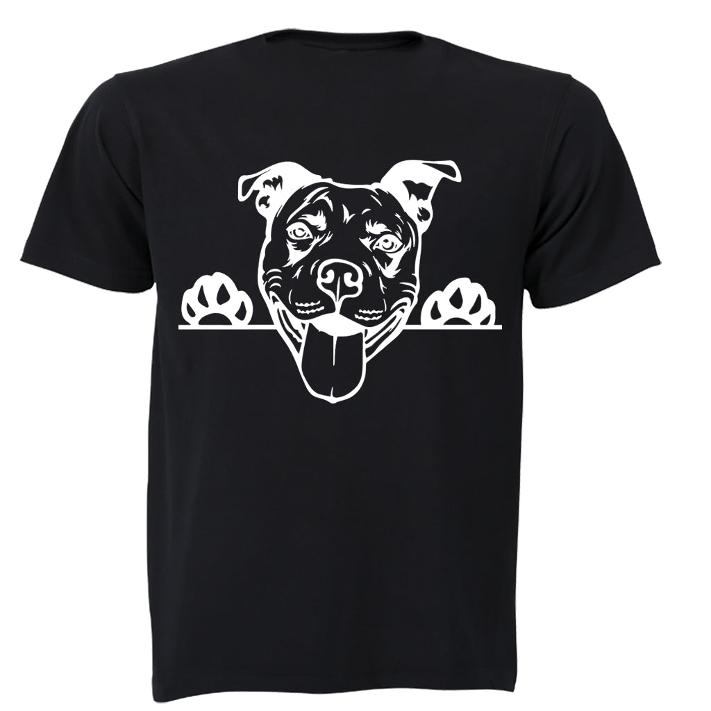 Pitbull - Peeking Dog - Adults - T-Shirt - BuyAbility South Africa