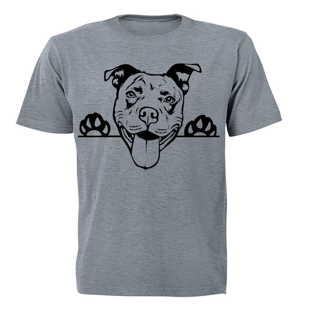 Pitbull - Peeking Dog - Adults - T-Shirt - BuyAbility South Africa