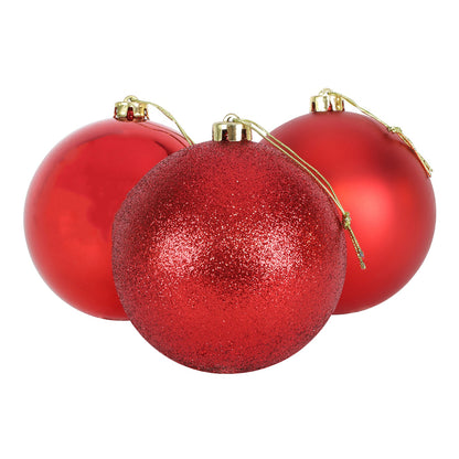 10pc Christmas Bauble 6cm - RED