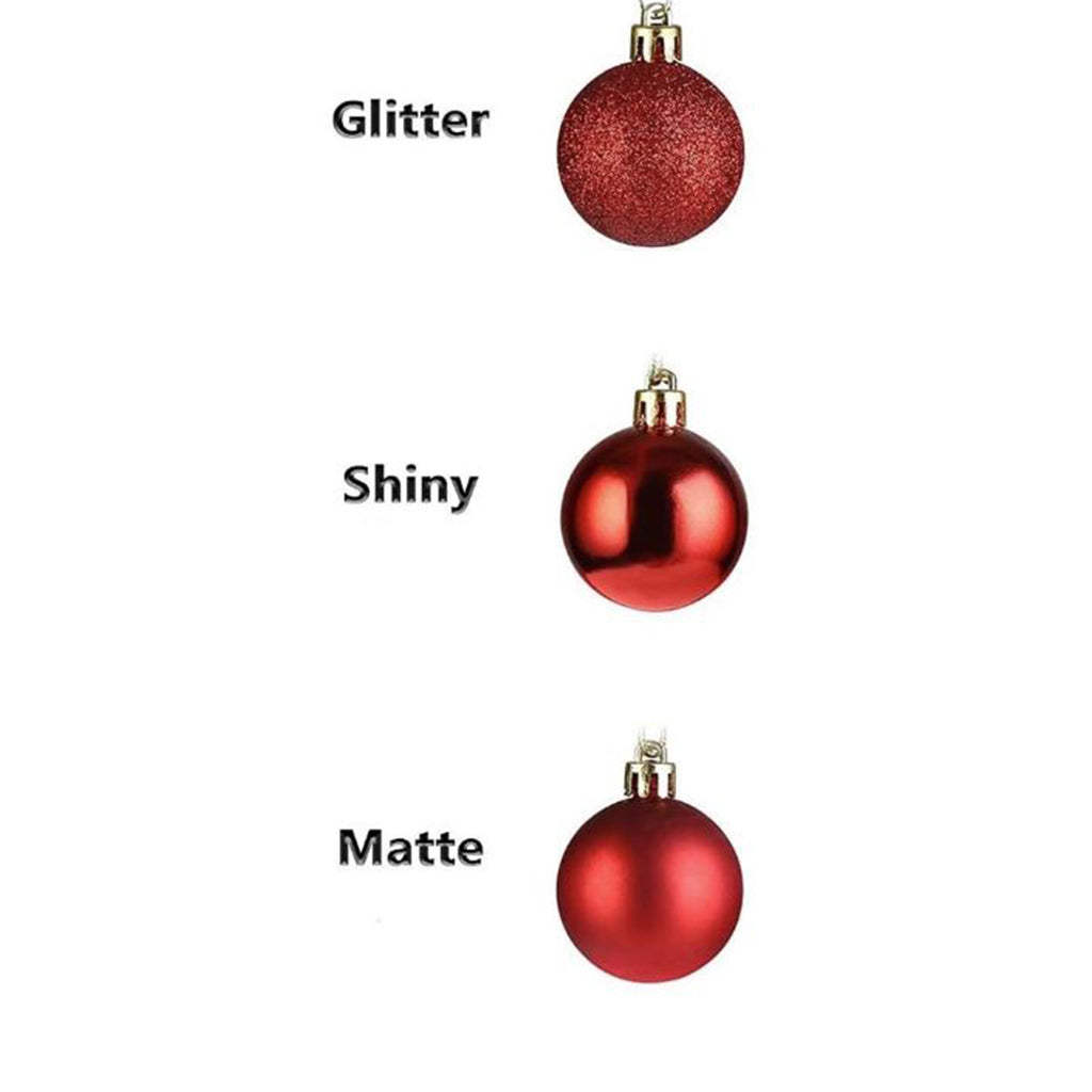 10pc Christmas Bauble 6cm - RED