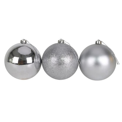 10pc Christmas Bauble - 6cm - SILVER