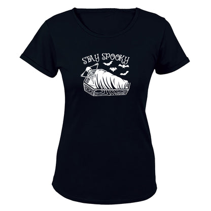 Stay Spooky - Halloween Coffin - Ladies - T-Shirt - BuyAbility South Africa