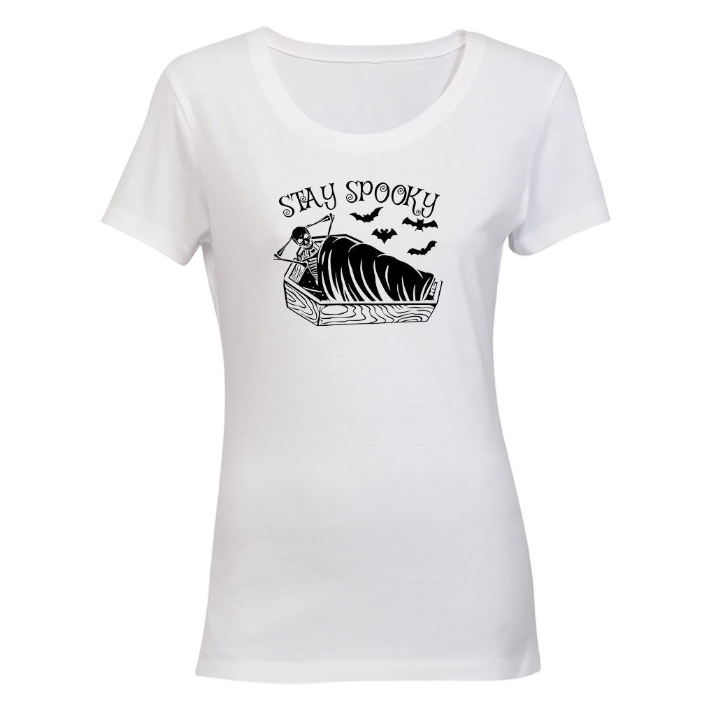 Stay Spooky - Halloween Coffin - Ladies - T-Shirt - BuyAbility South Africa