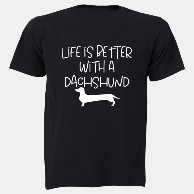 Better with a Dachshund - Adults - T-Shirt - BuyAbility South Africa