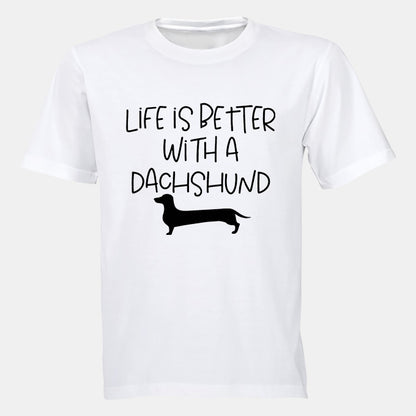 Better with a Dachshund - Adults - T-Shirt - BuyAbility South Africa