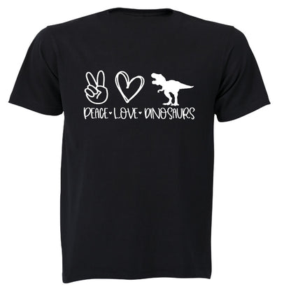 Peace. Love. Dinosaurs - Adults - T-Shirt - BuyAbility South Africa