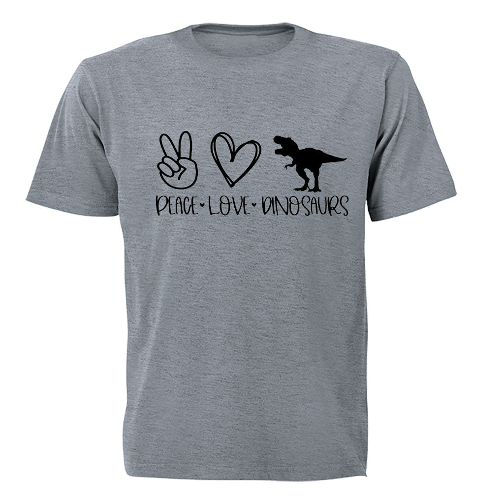 Peace. Love. Dinosaurs - Adults - T-Shirt - BuyAbility South Africa