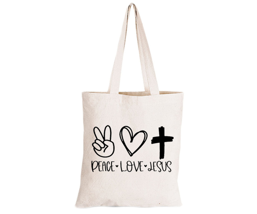 Peace. Love. Jesus - Eco-Cotton Natural Fibre Bag - BuyAbility South Africa