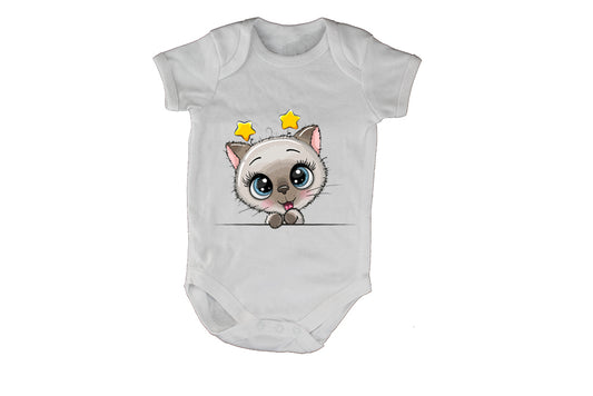 Peeking Kitten - Stars - Baby Grow - BuyAbility South Africa