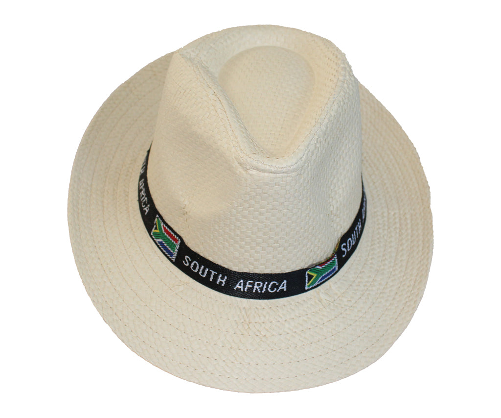 South Africa Woven Hat - White