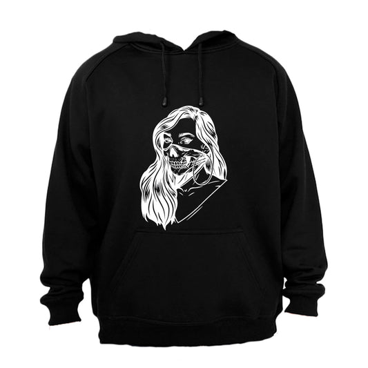 Skeleton Mask Girl - Halloween - Hoodie - BuyAbility South Africa